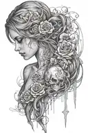 suicidal thoughts, anxiety, feeling alone tattoo design idea