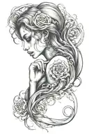 suicidal thoughts, anxiety, feeling alone tattoo design idea