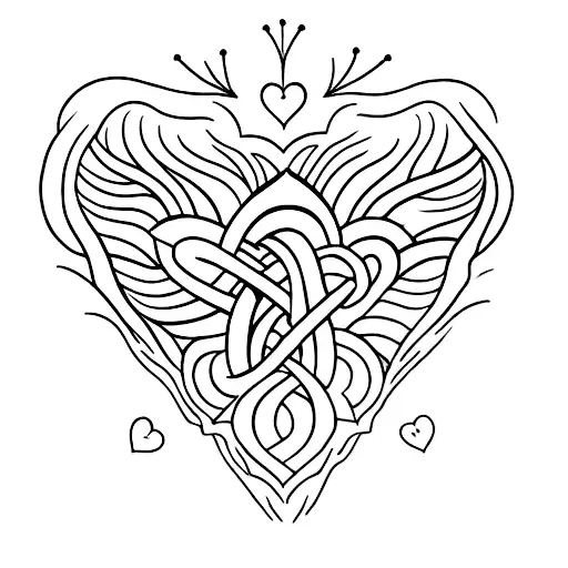 love, pain, hate tattoo design idea