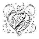 love, pain, hate tattoo design idea