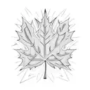maple leaf polynesian tribal tattoo design idea