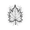maple leaf polynesian tribal tattoo design idea