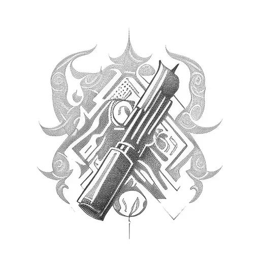 shotgun tattoo design idea