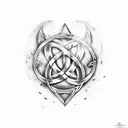  Celtic T made from shark tattoo design idea