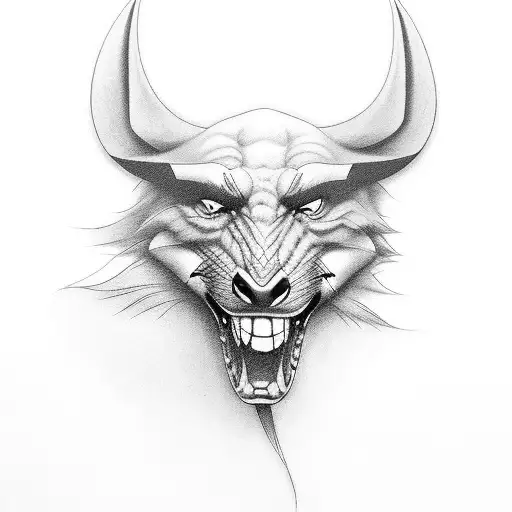 Animal del zorro tattoo design idea