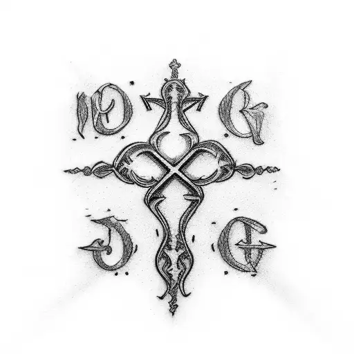 can you design me a tattoo of a cross with the bible verse John 3:16, with my family names of Tannah, Blake and Verna an tattoo design idea