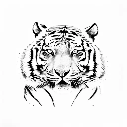 tiger with car turbo tattoo design idea