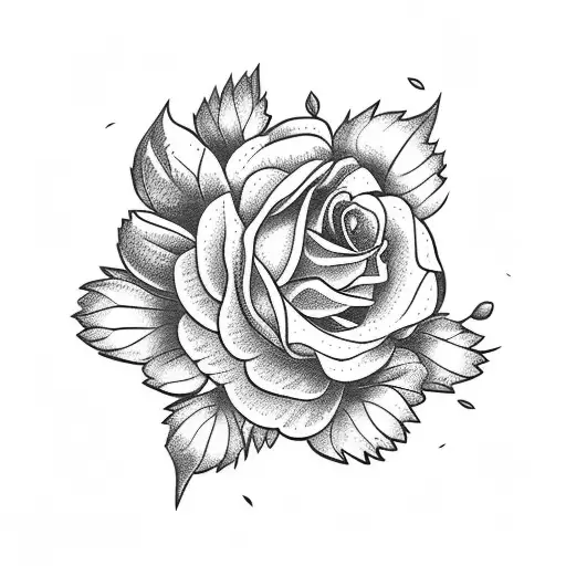 strawberries with flowers   tattoo design idea