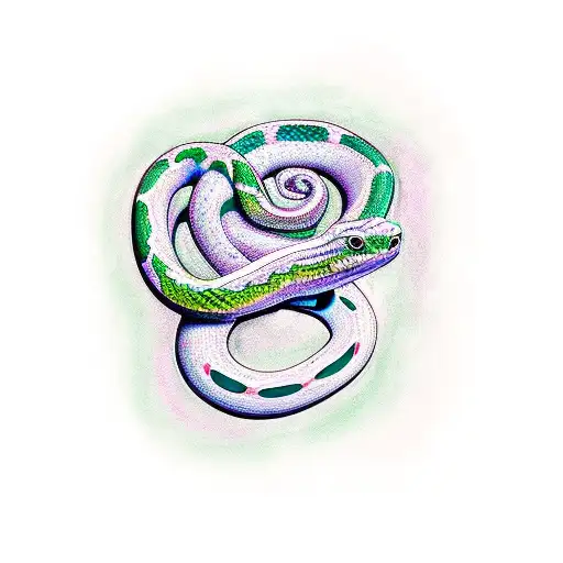 two snakes intertwine along the entire length tattoo design idea