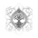 Celtic Trinity Knot Tree of Life tattoo design idea
