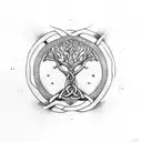 Celtic Trinity Knot Tree of Life tattoo design idea