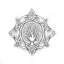 Celtic Trinity Knot Tree of Life tattoo design idea