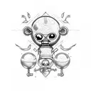 binding of isaac tattoo design idea