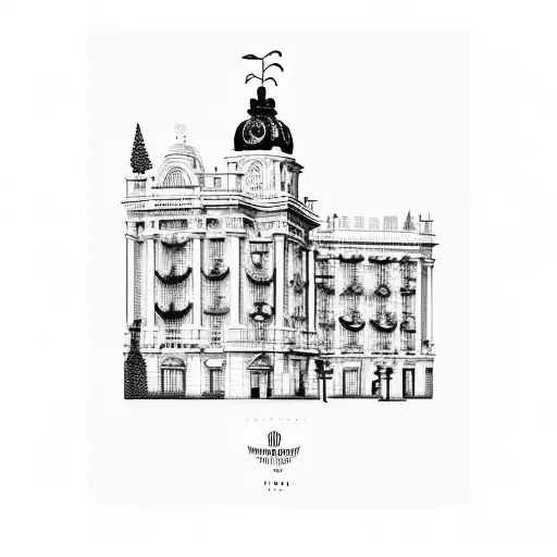 madrid city tattoo design idea