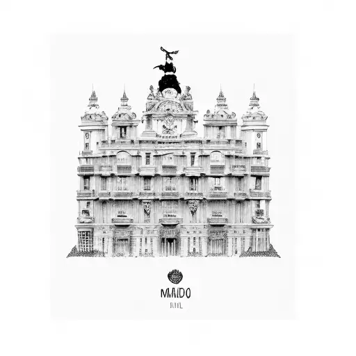madrid city tattoo design idea