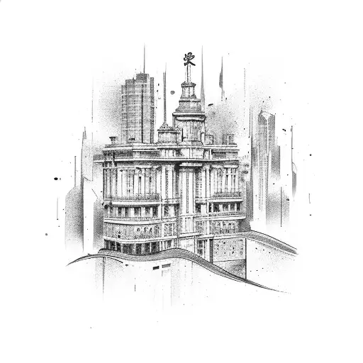 madrid city tattoo design idea