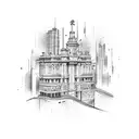 madrid city tattoo design idea