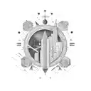 madrid city tattoo design idea