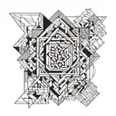 Five square intermingle tattoo design idea