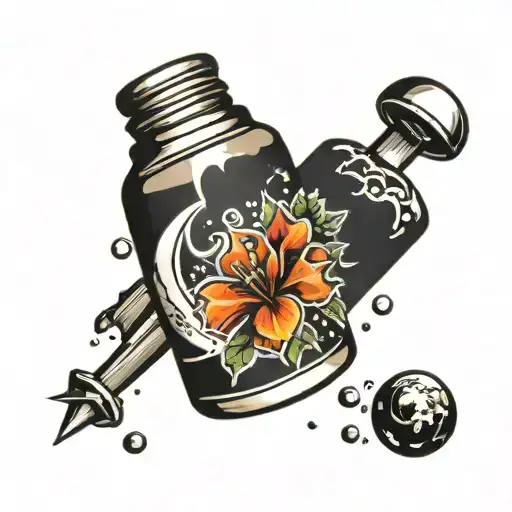 earth and salt shaker tattoo design idea