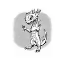 Colored Charizard tattoo design idea