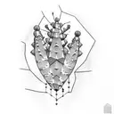 prickly pear and mountains  tattoo design idea