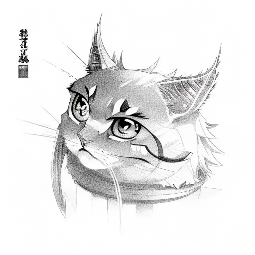 anime eyes in frame tattoo design idea