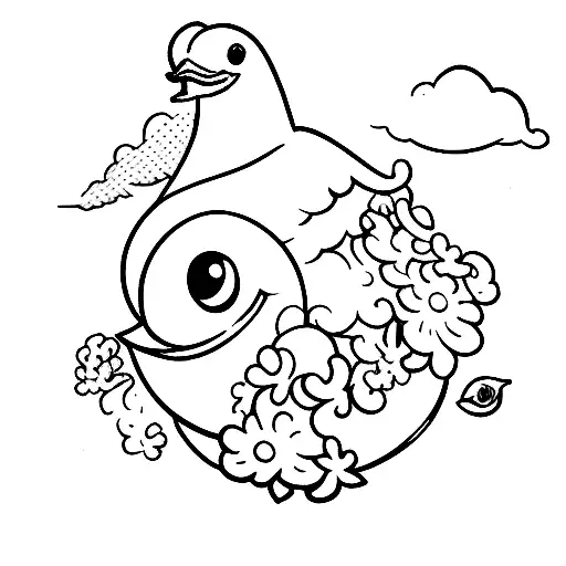 rubber duck tattoo design idea