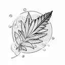  marijuana leaf tattoo design idea