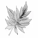  marijuana leaf tattoo design idea