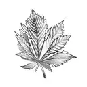  marijuana leaf tattoo design idea