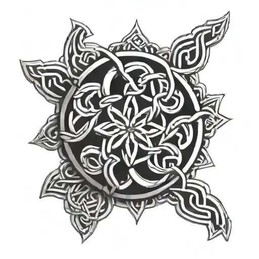 Initials COG in Celtic knot style tattoo tattoo design idea