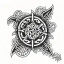 Initials COG in Celtic knot style tattoo tattoo design idea