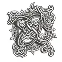 Initials COG in Celtic knot style tattoo tattoo design idea