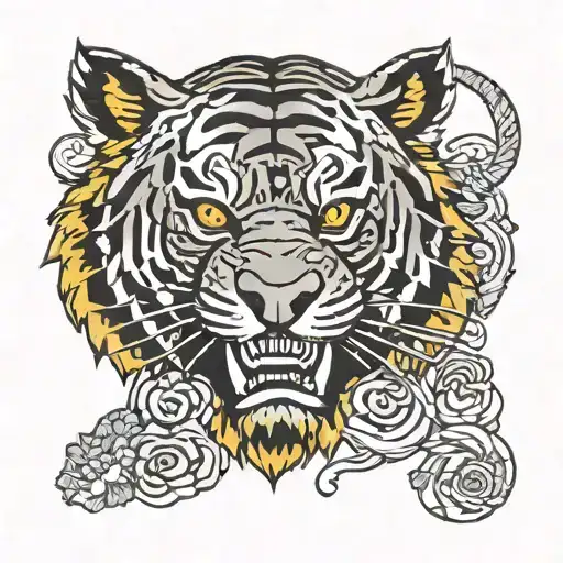 kenzo tiger logo tattoo design idea