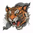 kenzo tiger head tattoo design idea