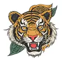 kenzo tiger head tattoo design idea