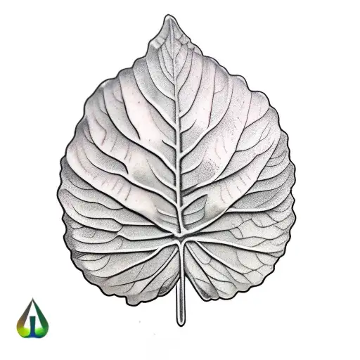 taro plant leaf. realistic tattoo design idea