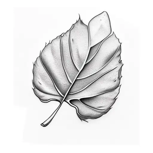 taro plant leaf. realistic tattoo design idea