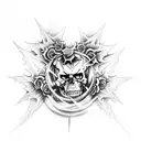 avenged sevenfold nightmare album cover with spider lilies and the angel crosses from evangelion tattoo design idea