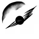 american cup with comet tattoo design idea