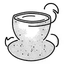 cup with comet tattoo design idea