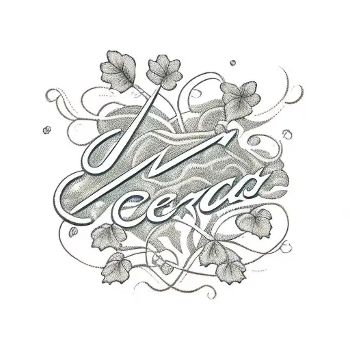 Cleveland in cursive font with a vines around it  tattoo design idea