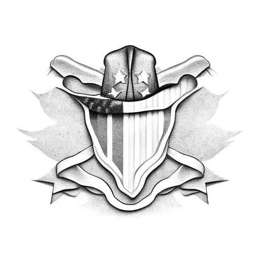 Country Music patriot usa tattoo design idea