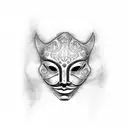 anonymous masks with smokey background  tattoo design idea