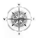 compass with clock hands instead of compass needle with included "amor fati" quote tattoo design idea