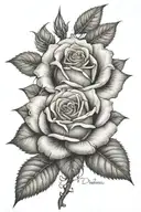 rose tattoo design idea