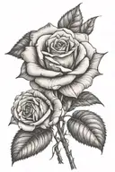 rose tattoo design idea