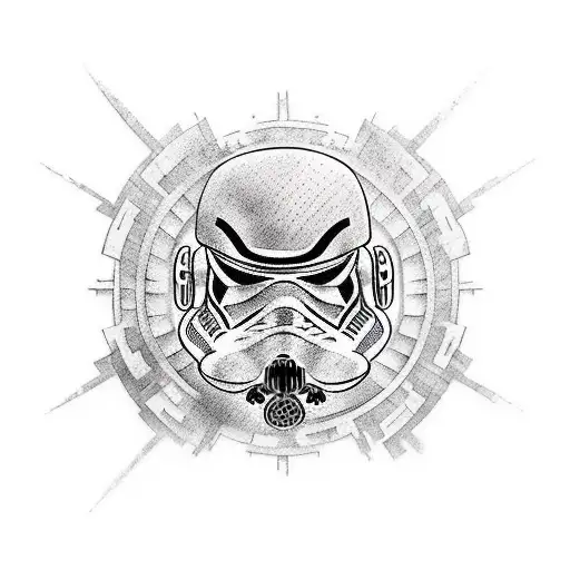 ninja, star wars, lego, waves, space, steampunk sleeve tattoo design idea