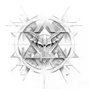  anubius, pyrmiads of giza, and ankh  tattoo design idea